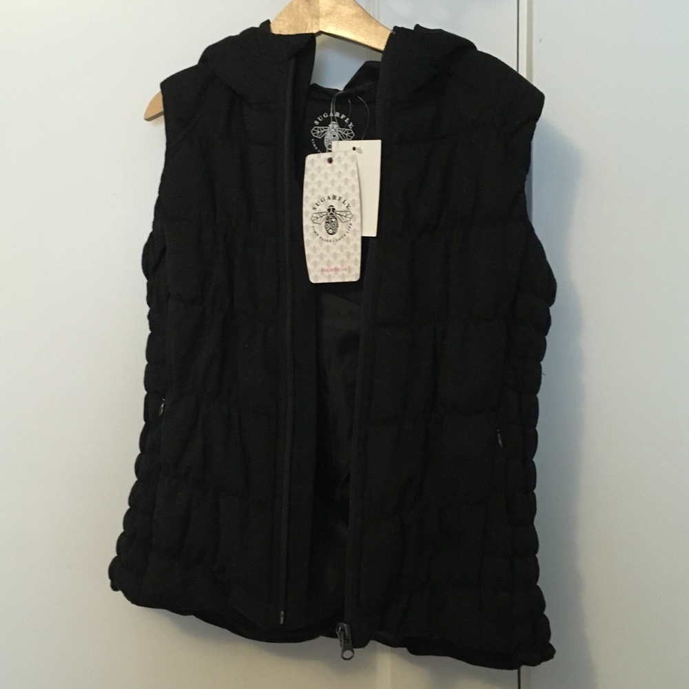 New w/tags Sugarfly hooded vest kids size S